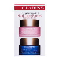 CLARINS Travel Exclusive Multi Active Partners Setเซ็ตพิเศษที่จับคู่ครีม ที่ขายดีที่สุดของคลาแรงก์