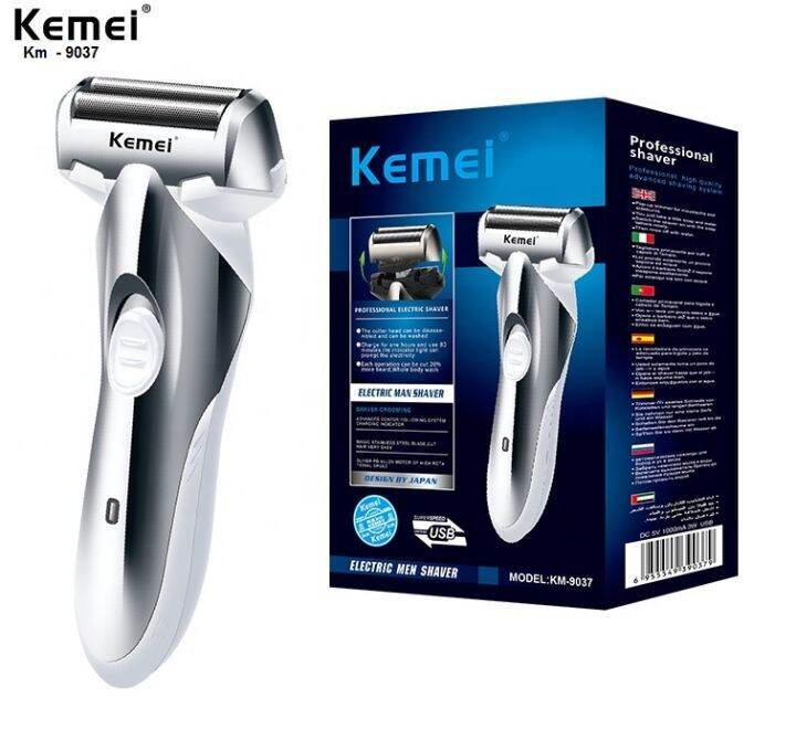 Máy Cạo Râu 2 Lưỡi Kép Kemei Km 9037 | Lazada.vn