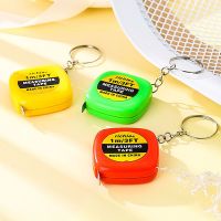 1m Length Automatic Telescopic Ruler Portable Mini Metal Tape Measure With Keychain Square Multicolor Children Height Ruler Adhesives Tape