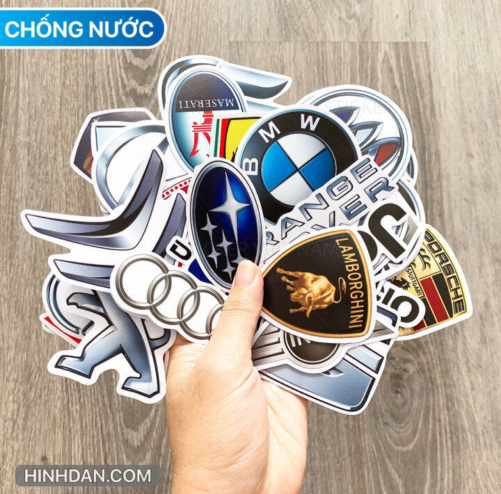 LOGO SIÊU XE] Sticker Nhãn Hiệu Xe Hơi Sang Trọng Chất Liệu PVC ...