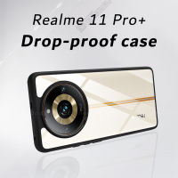 สำหรับ Realme 11 11X Pro Plus 5G เคสไม่มีสีเหลืองโปร่งใสแข็งเคสครอบโทรศัพท์อะคริลิค