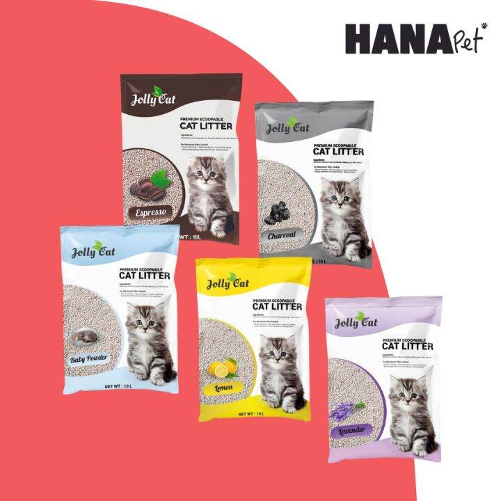Jolly Cat Bentonite Cat Litter 10L Baby Powder / Espresso / Lemon