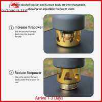 [Arrive 1-3 Days] Durable Sturdy Portable Mini Alcohol Stove Adjustable Firepower Cookware Set Aluminum Alloy Bracket 360 Degree Combustion for Hiking