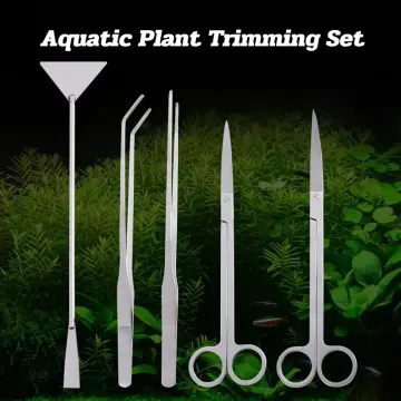 Aquarium Tools Set Plants Tweezers and Scissors Grass Stainless