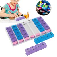 tdfj Pill Medicine Organizer with Push 7 Days 4 a Day 28 Compartments Taker Remover Tablet Dispenser