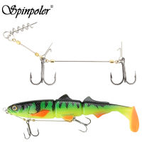 Spinpole Stinger Fishing Rig Hook สำหรับ Big Shad Center Pin Screw Connector ชุด Pike Bass Perch เหยื่อ Barbed Sharp Treble Fish Hook-anyengcaear