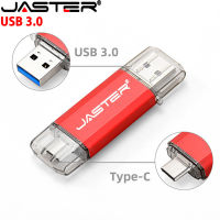 JASTER OTG Type-C ไดรฟ์ปากกา64GB 32GB USB 3.0แฟลชไดรฟ์หน่วยความจำความเร็วสูงสำหรับศัพท์ Type-C แล็ปท็อปธุรกิจของขวัญดิสก์ U