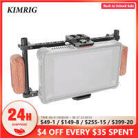 KIMRIG Adjustable Full Monitor Cage Kit With Wooden Handles For 5 "&amp; 7" Monitor Dslr Photo Studio Accessory