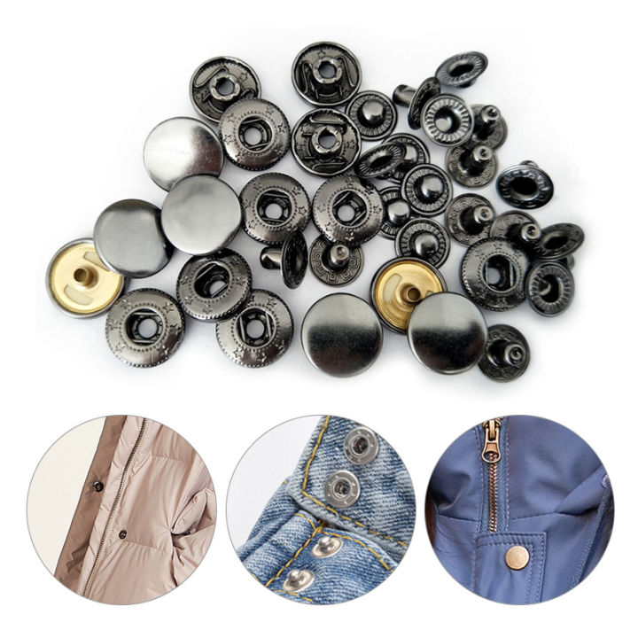 10mm Snap Button Fasteners For Purse, Button For Leather 10 Sets A Pack  Pick Color