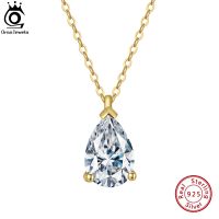 【cc】✉  ORSA JEWELS 925 Sterling Teardrop Solitaire CZ Bridal Pendant Necklace Jewelry APN10