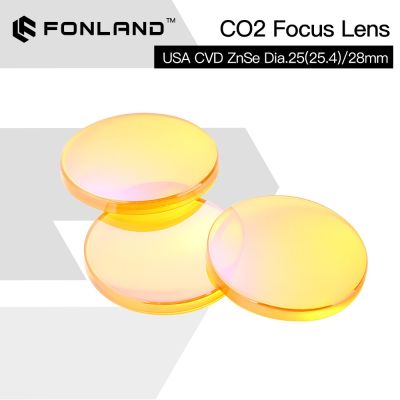 ZnSe Focus Lens USA CVD Lens Dia.25mm(25.4mm)/28mm FL50.8/63.5/76.2/101.6/127/ for CO2 Laser Engraving Cutting Machine