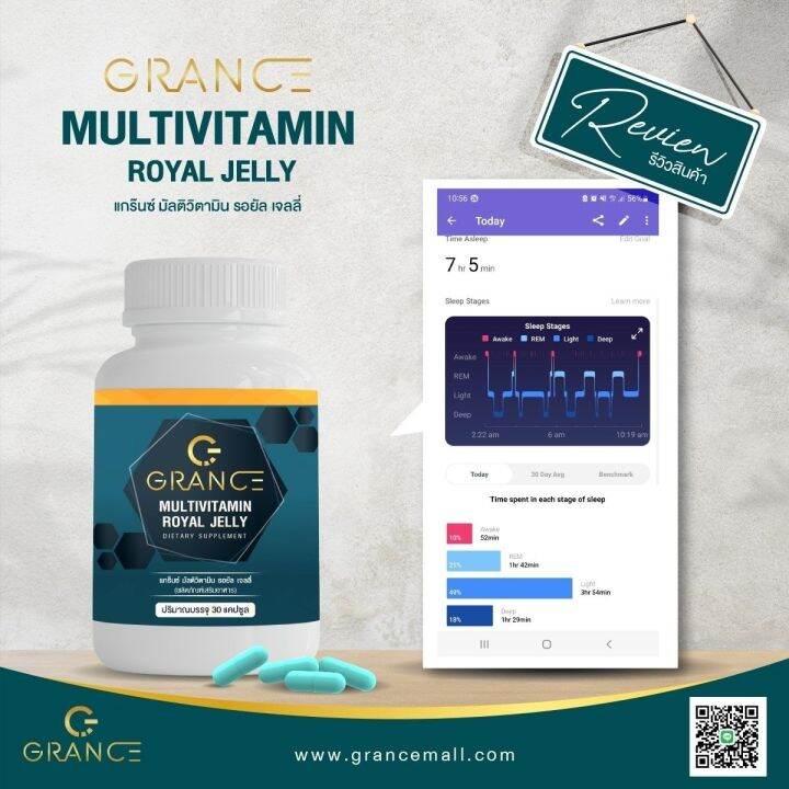 วิตามินรวม Grance Multivitamin Royal Jelly มัลติวิตามิน รอยัล เจลลี่