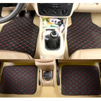 Universal Fit 4pcs PU Leather Car Floor Mats Waterproof Foot Pads Protector Car Accessories Interior Foot Covers Floor Liners