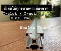 (ขนาดยาว 1.3 M)อลูมิเนียมโปรไฟล์ 30x30 mm T-nut / T-slot สั่งตัดได้ทุกขนาดตามต้องการ DIY โครงริก Aluminium Profile