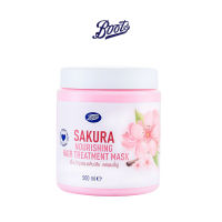 Boots Bbh Sakura Nourishing Hair Treatment Mask บู๊ทส์ บีบีเอช ซากุระ นูริชชิ่ง แฮร์ ทรีทเม้นท์ มาส์ก 500 มล