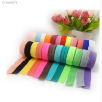 ◐❀ 10Yards Solid Color Cheap Shiny Fold Over Elastic FOE Spandex Band Kids Hair Tie Headband Dress Lace Trim Sewing 5/8 15mm