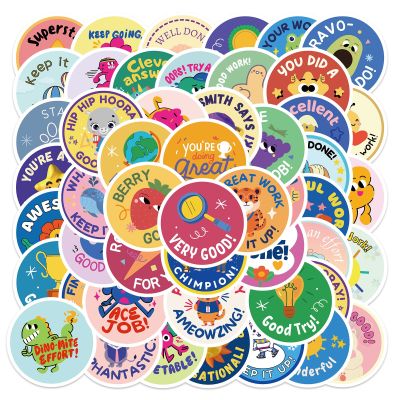 10/25/50pcs Cute Reward Stickers with Word Motivational Stickers for School Teacher Kids Student Stationery Stickers Kids Stickers Labels