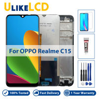 100% ทดสอบ6.5 "สำหรับ Realme C15จอแสดงผล LCD Touch Screen Digitizer สมัชชาเปลี่ยนอะไหล่ซ่อมสำหรับ RMX2180 RMX2195หน้าจอแอลซีดีที่มีเครื่องมือฟรี