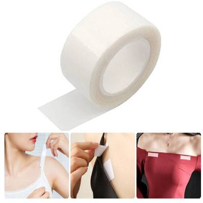 1.6cm x 5m Double Sided Tape Clear Bra Tape Lingerie Tape Self Adhesive Clothes Beauty Tape for Secret Women Dress Wedding Prom Adhesives Tape