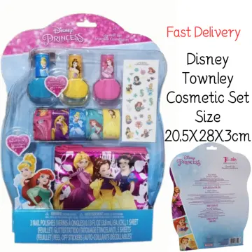 Townley Girl Disney Princess Fashion Purse Set With Nail Polish, Nail File,  Lip Gloss, Lip Stick