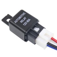 Automotive Relay 12V 4pin Car With Black Red Copper Terminal Auto