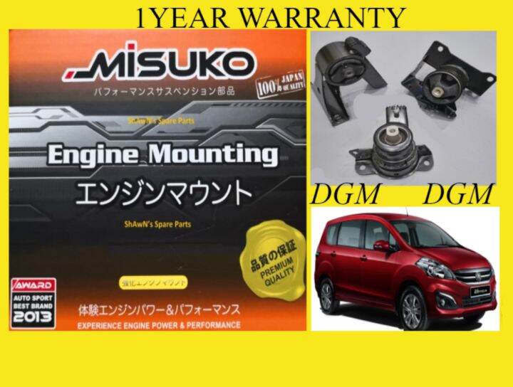 MISUKO Proton ERTIGA Engine Mounting Set KIt (1Year Warranty) Lazada