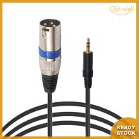 สายเสียงไมค์ตัวผู้ XLR 3ม./9.84ft 3.5มม. ปลั๊กสเตอริโอตัวผู้ถึง3พิน