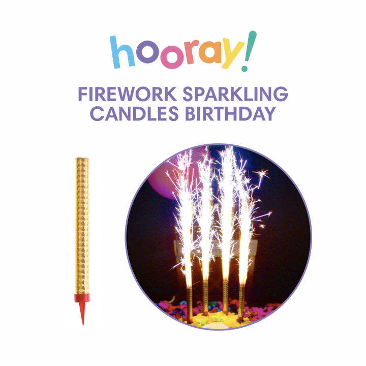 HOORAY! FIREWORK SPARKLING CANDLES BIRTHDAY PARTY/WEDDING/ANNIVERSARY