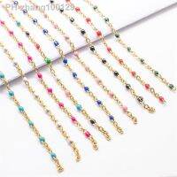 DoreenBeads 1 Meter Stainless Steel Link Cable Chain Gold Silver Enamel Chains Findings Trendy DIY Jewelry Making