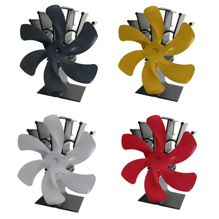 6 leaf wood stove fan, quiet and no noise, suitable for pellet stove