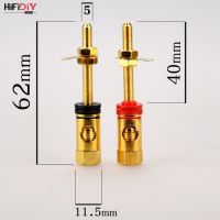 HIFIDIY LIVE 2pcs speaker DIY  lengthen terminal connector binding post HIFI amplifier Pure cupper Gold-plated Banana socket