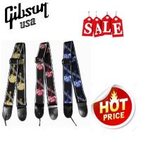 Gibson Guitar Strap ASGG-600 สายสะพายอย่างดี สายสะพายกีตาร์ไฟฟ้า / สายสะพายกีตาร์โปร่ง 2" GIBSON USA. ซื้อ 1 ฟรี 2 ทันที (เหลือง แดง ฟ้า)