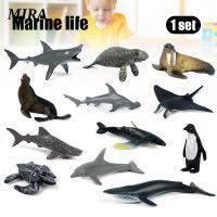 MIRA SolidจำลองMarineของเล่นสัตว์ชุด12PCSเล็กๆปลารุ่นMarine Life Miniatureฉากตกแต่งของขวัญเด็กDIY