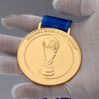 【CW】✑✳∈  2022 Gold Medalist Championship Medal Metal Qatar Football Match Copa America Champion Souvenir