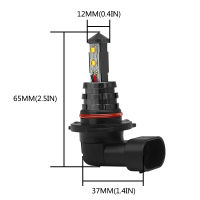 หลอดไฟไฟตัดหมอก2ชิ้นไฟ LED สำหรับรถยนต์ HB3 9005 Lampu Jalan รถยนต์12V 6000K สีขาวสำหรับ Honda Civic Accord Hrv Fit Crv Jazz City Cr-V S2000 CB400 Hornet สปอยเลอร์