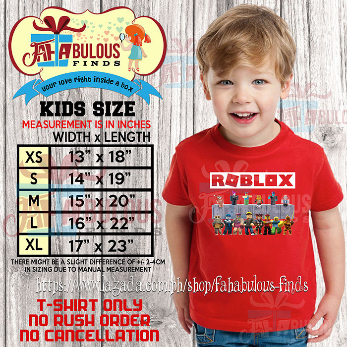 Roblox Christmas Characters Kids Printed T-Shirt Various Sizes Available