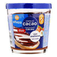 คาเคาทาขนมปังรสช็อกโกแลตและนมผสมเฮเซลนัท จากสเปน Alteza Duo Crema Al Cacao Con Avellanas 210g.