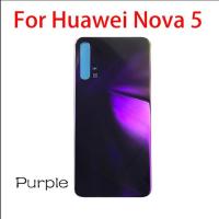 ปลอกหุ้มช่องหลังแก้วฝาหลังพร้อมกาวสำหรับ Huawei Nova 5t 5