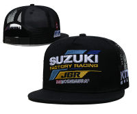 SUZUKI แข่งหมวกแหลมหมวก F1รถจักรยานยนต์แนวโน้มตาข่ายหมวกผู้ชายปรับรถจักรยานยนต์ทีมปุ่มกลับหมวก