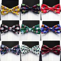 【CW】 GUSLESON Bow Ties Silk Theme Tie Pattern Mens for Men