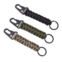 Outdoor Umbrella Rope Keychain Climb Key Ring Survival Tools Carabiner Hook Cord Backpack Buckle Camping Accessories standard