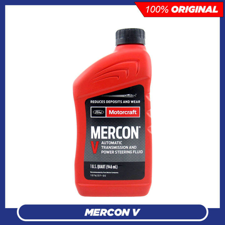 (100 Original) MotorCraft MERCON V ATF & Power Steering Fluid (1QT