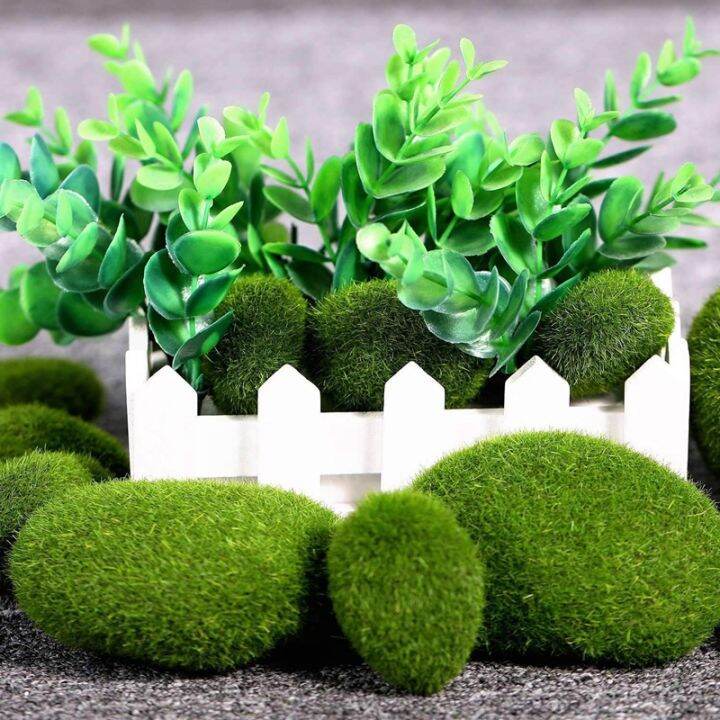 22-pieces-2-sizes-artificial-moss-rocks-decorative-faux-green-moss-covered-stones