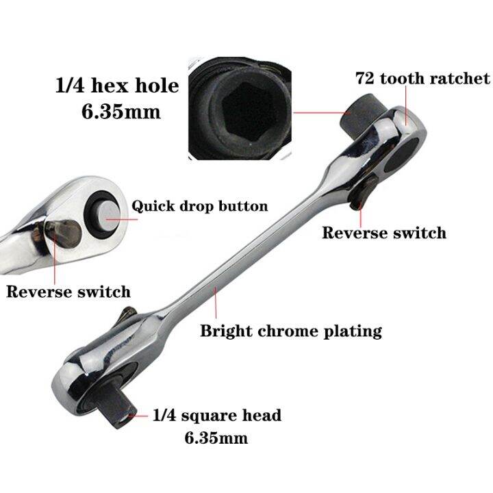 2-in-1-mini-hex-bit-driver-screwdriver-handle-two-way-quick-release-wrench-spanner-dual-head-ratchet-socket-wrench-72-teeth