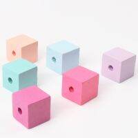 15mm 20mm Mixed Square Pattern Wooden Cube Unfinished Geometric Natural Spacer Beads For Jewelry making DIY 10pcs MT2028 Traps  Drains