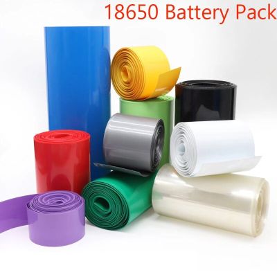 17mm ~ 65mm 18650 Lithium Battery Heat Shrink Tubing PVC Shrinkable Film Tube Sleeves Li-ion Wrap Cover Skin Insulation Sheath Cable Management