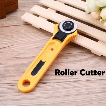 45mm Cut Cloth Round Hob Fabric Leather Craft Wheel Cutter Handle Roller  With Blade Patchwork Hob For DIY Sewing Accessories