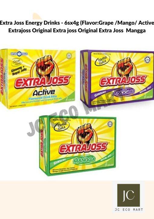 Extra Joss Energy Drinks 6sx4g /Mango/ Active