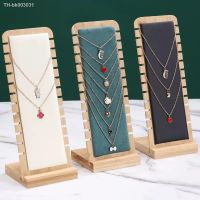 ﹍ Solid Bamboo Jewelry Display Stand Necklace Bracelet Display Stand Wooden Multiple Necklaces Easel Showcase Display Holder Board