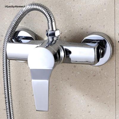 Bathtub Hot and Cold Mixing Water Faucet Sink Spray Double Shower Head Deck Mounted Basin Mixer Taps Home Improvement Parts 11UA